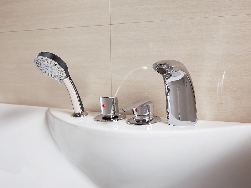 Baignoire balnéo blanche - 1 place - 140L - 150 x 75 x 54,5 cm - Angle droit - GAVINO - 3