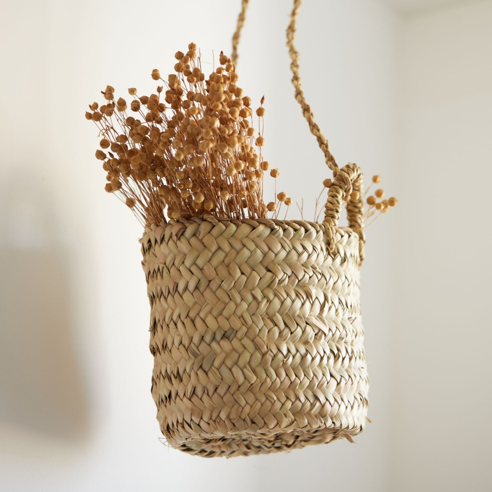 Panier à suspendre Palm - Naturel - 15x15 cm - Osier - 3