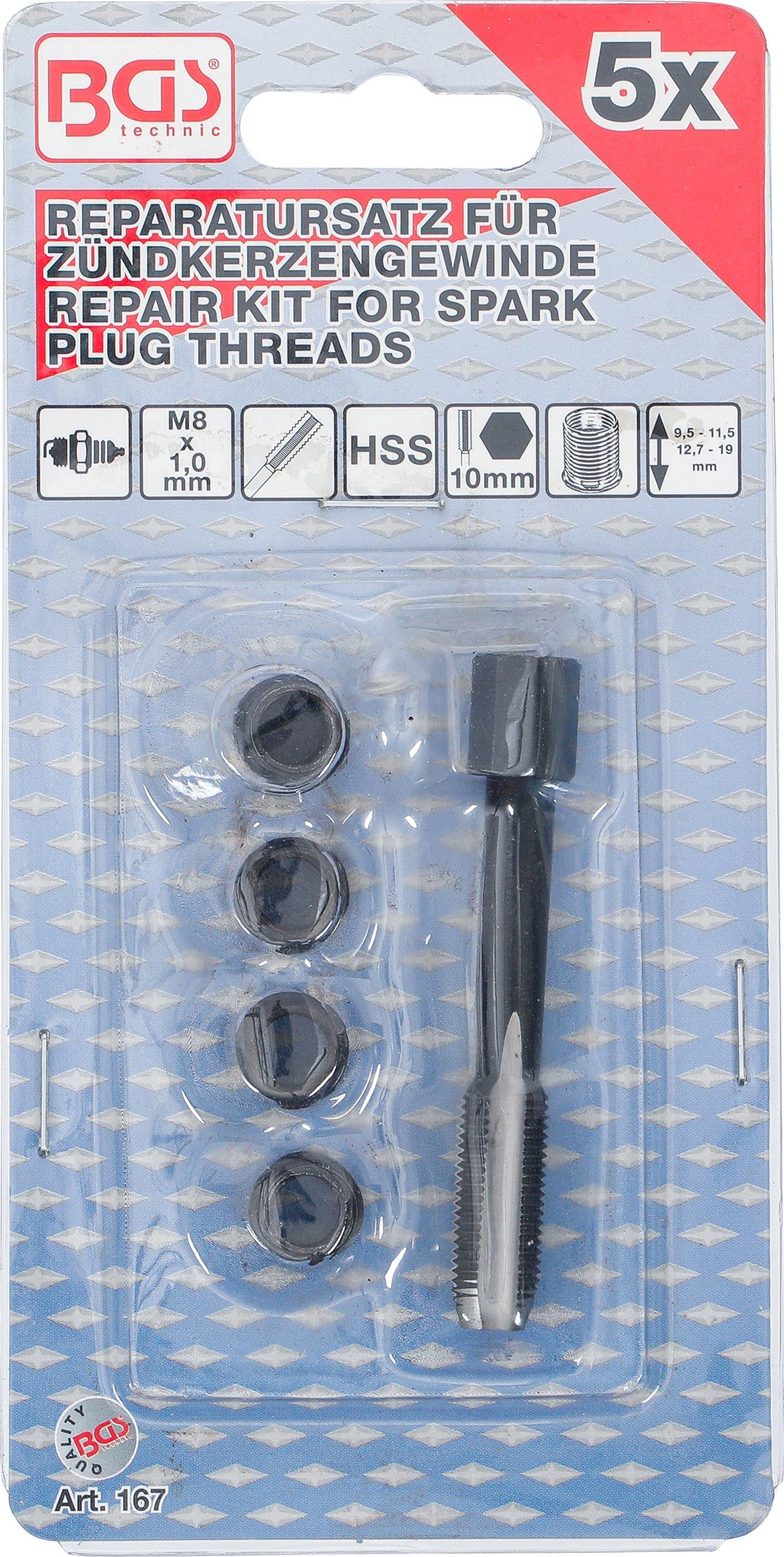 Kit de réparation pour filet de bougie | M8 x 1,0 | 5 pièces - 4