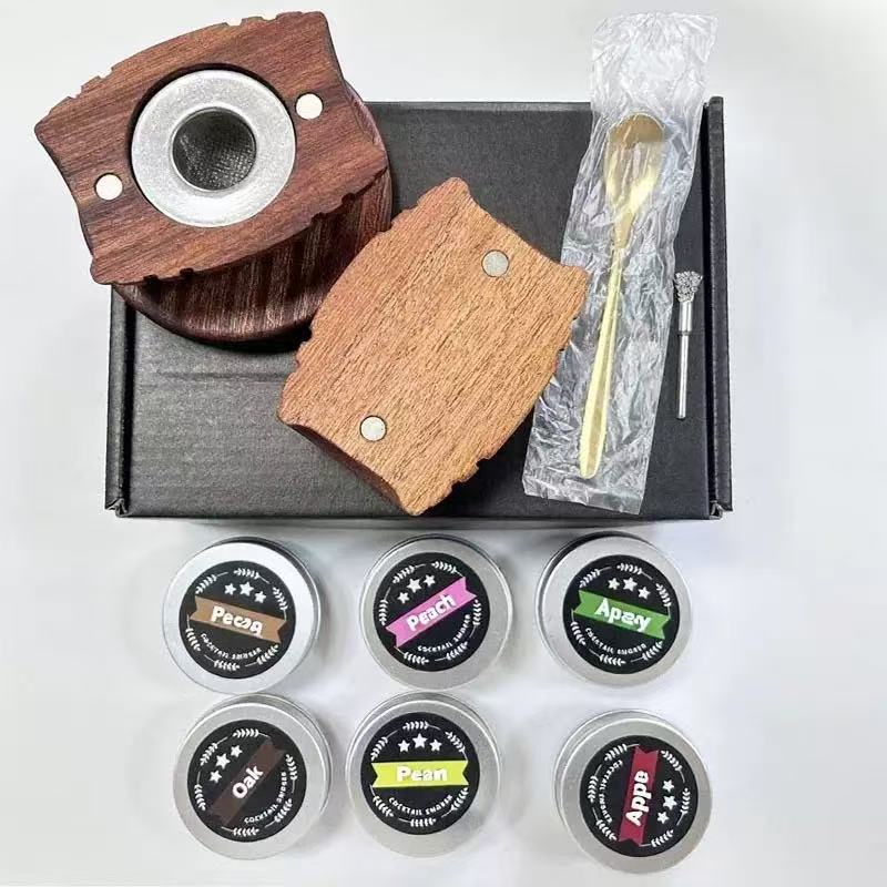 Coffret à fumer en fût de whisky (chalumeau non inclus), 6 arômes de  copeaux de bois - Cadeau de Noël pour homme