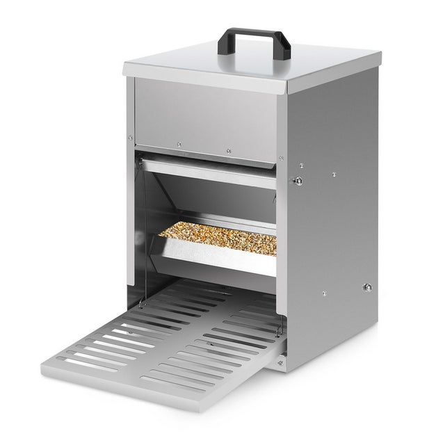 Mangiatoia Per Polli In Lamiera Zincata - Con Barrette Separatore, 100x15x13 Cm, Per Pulcini E Pollastrelle - Foto 8