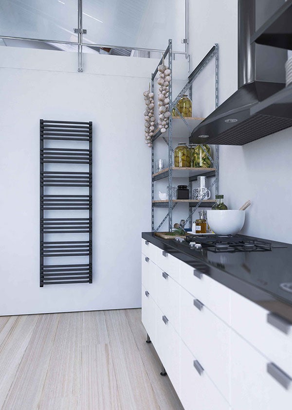 Sèche-serviette électrique noir de 1580mm de haut et 600mm de large. - 1000 Watt - ALE1580/600SOAE8N - 4