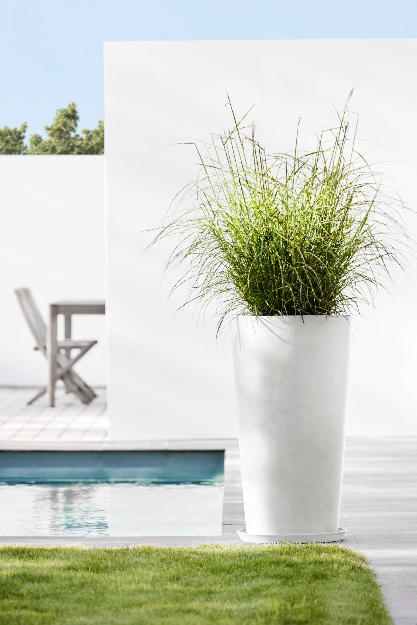 Soucoupe Ecopots rectangulaire 55 pour pot de fleurs - L 57,5 cm x l 19,2 cm x H 2,7 cm - Gris - Intérieur et extérieur - 5