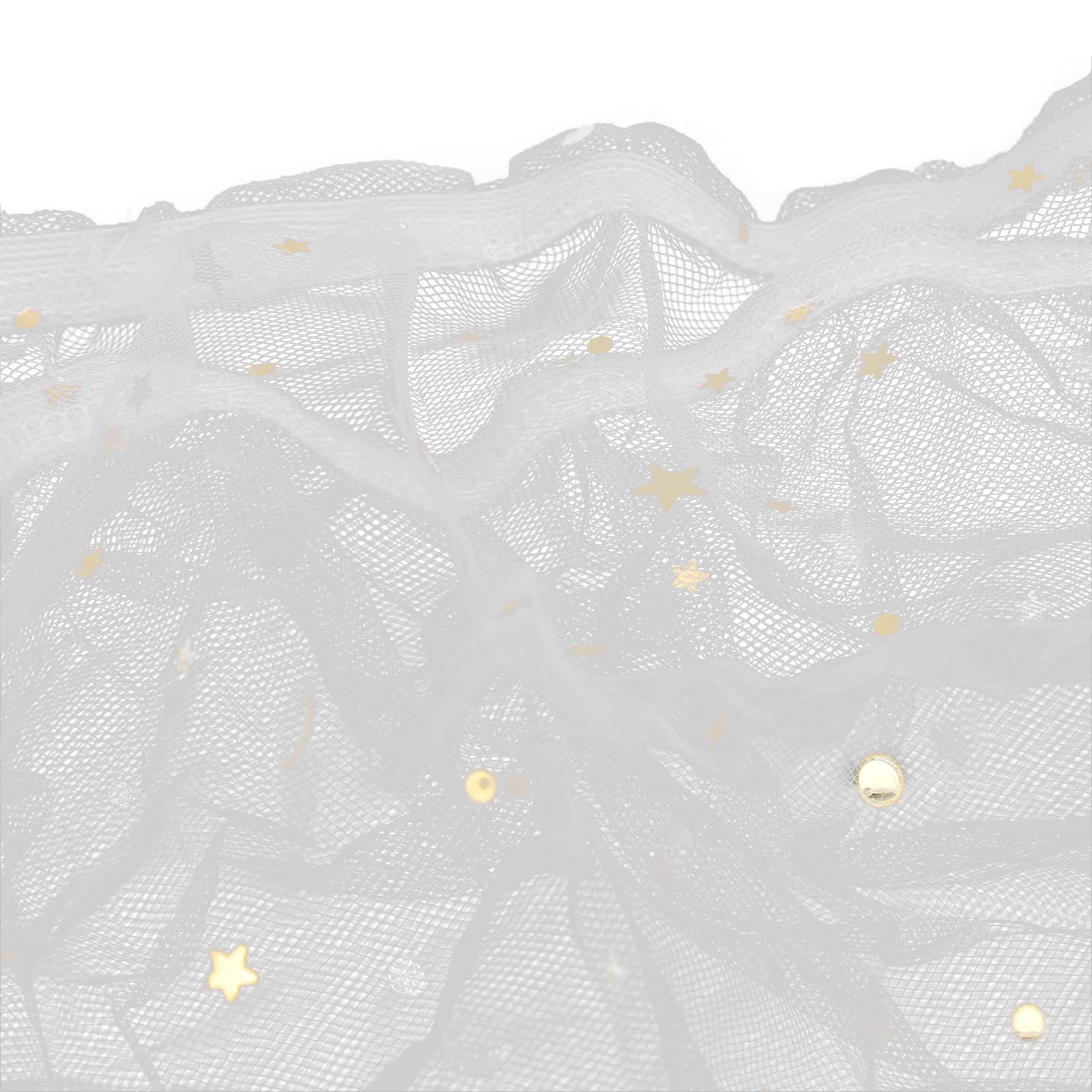 Filet anti-poussière pour cage à oiseaux, accessoires pour cage à oiseaux, housses de cage avec décor étoile et lune (blanc) - 9