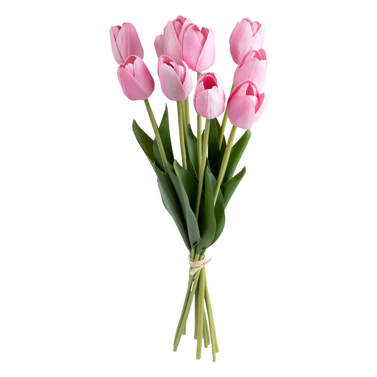 Bouquet 20 Tulipani Artificiali In Poliuretano – Realistici, Altezza 32 Cm – Colore Blu Profondo Per Matrimoni E Casa