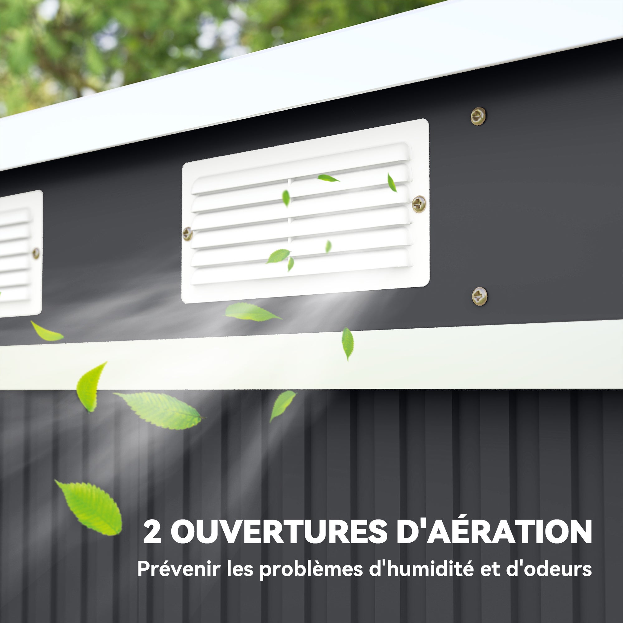 Abri de jardin acier galvanisé Outsunny 2,8 m² - 7