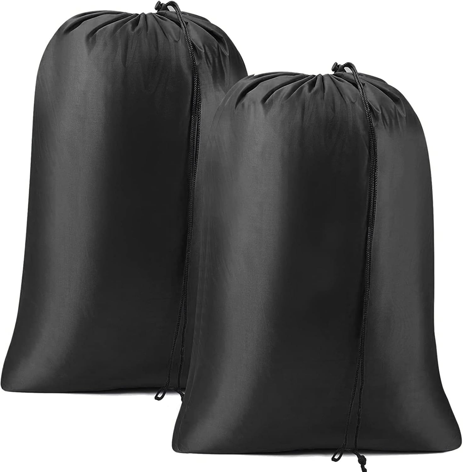 Noir Zestaw 2 worków na brudną bieliznę, 50 * 40 cm Składane worki na pranie podróżne ze sznurkiem, Organizer do worków na pranie na podróże i kemping