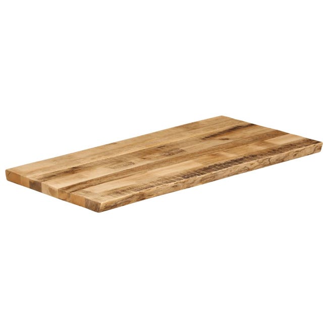 Tablero De Mesa De Madera De Mango: 140x40x2,5 Cm, Borde Natural