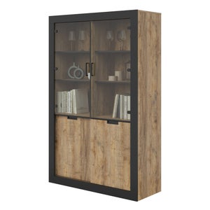 Vitrine De Présentation En Bois Vintage - Avec Porte Acrylique, Pour Figurines, Collections, Bureau Ou Maison