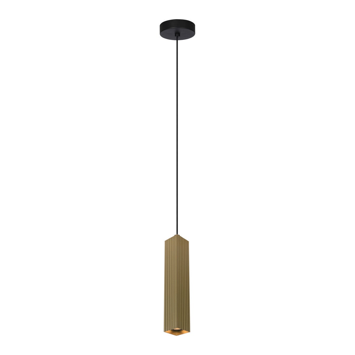 Lampa wisząca Tecno złoto-czarna 1xGU10x10W nowoczesna wym: 130 x 5,8 x 5,8 cm aluminium Italux