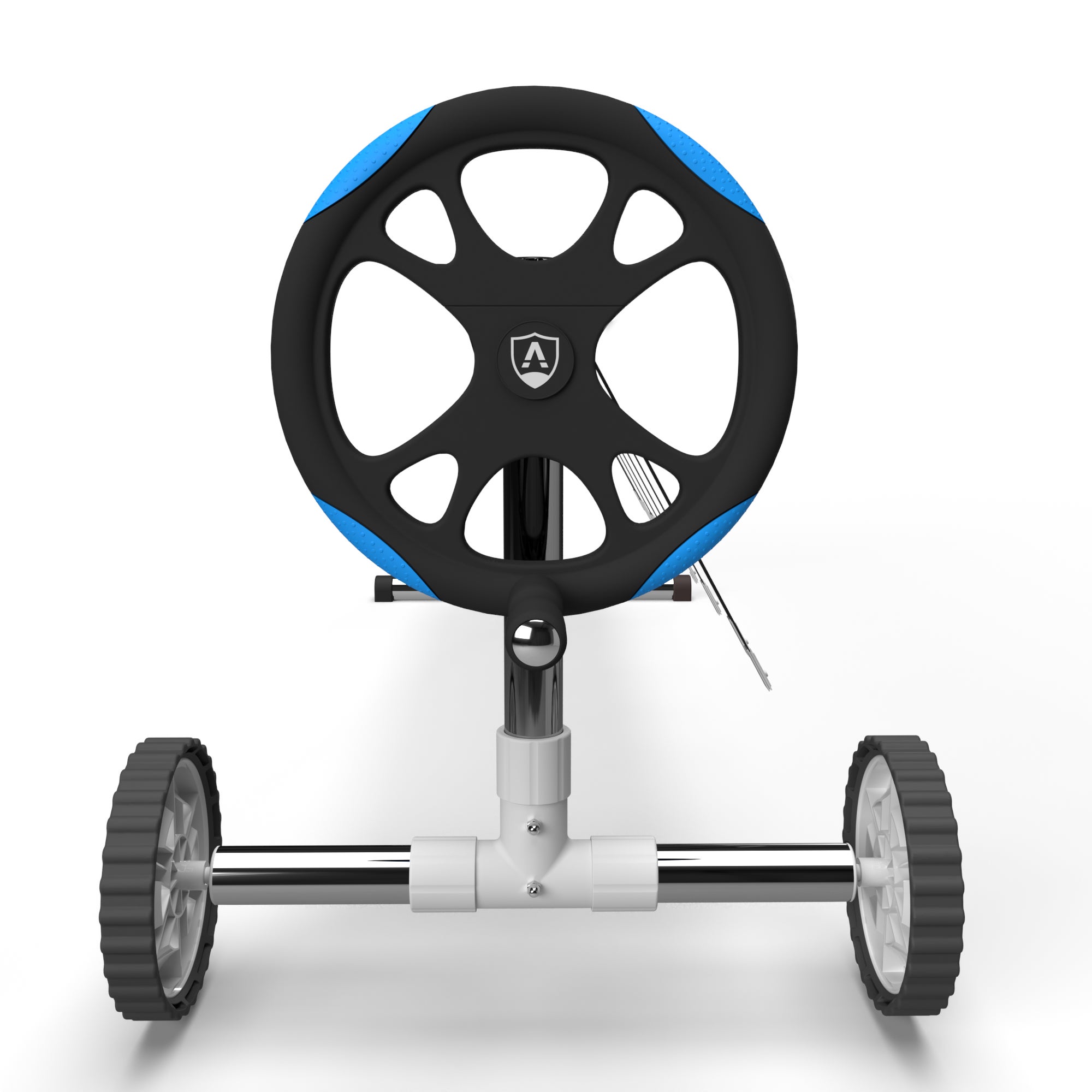 AREBOS Système d'enroulement mobile pour bâches solaires et bâches de piscine longueur de 3m - 5,70m Fixation et Rouleaux Inclus - 5