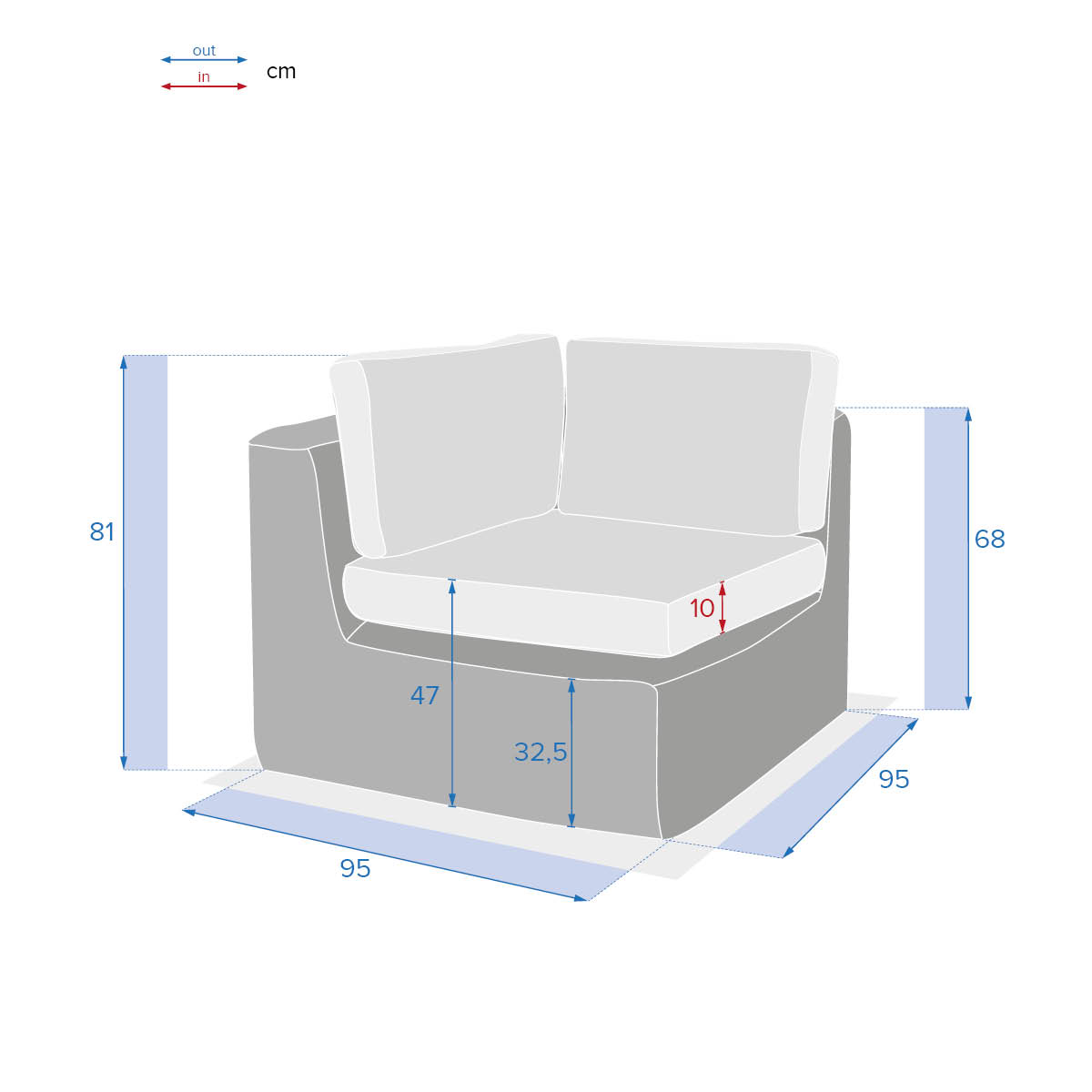 Angle de canapé Savinia Tahini - Hespéride - 6