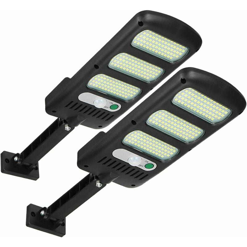 Lampy solarne zewnętrzne, 2 sztuki, 213 diod LED, oświetlenie bezpieczeństwa zewnętrzne, z regulowanym kątem 180°, wodoodpornym czujnikiem ruchu