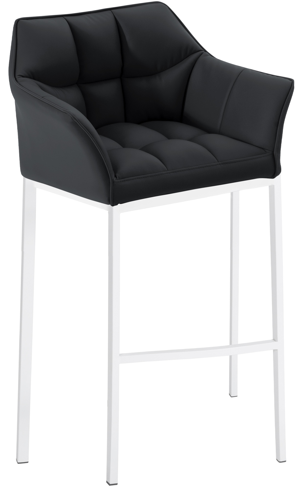 Taburete de bar damaso con base de 4 pies negro|blanco