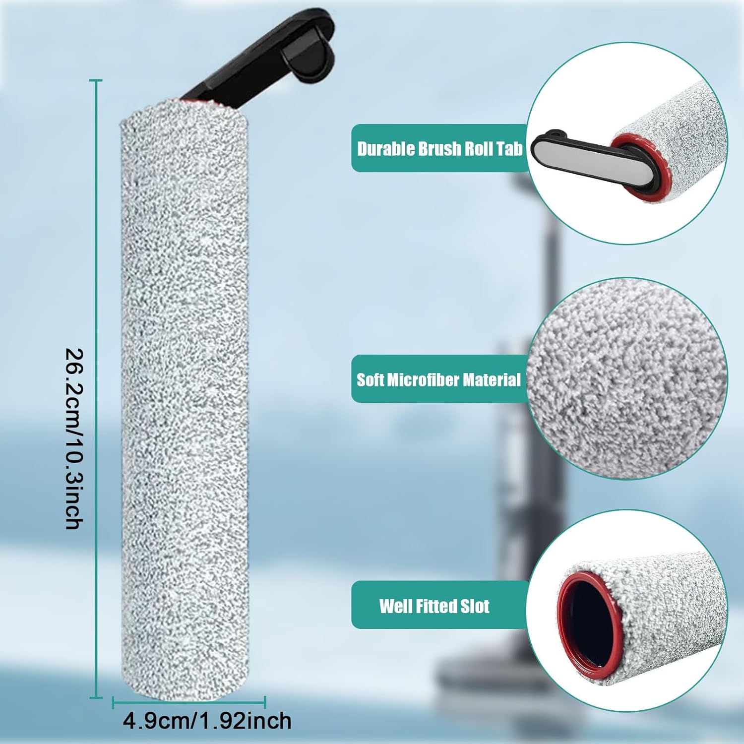 Rouleaux & Filtres HEPA Pour Dreame H12 Pro - Kit Rechange Nettoyage Humide/Sec | 2 Rouleaux + 2 Filtres + Brosse
