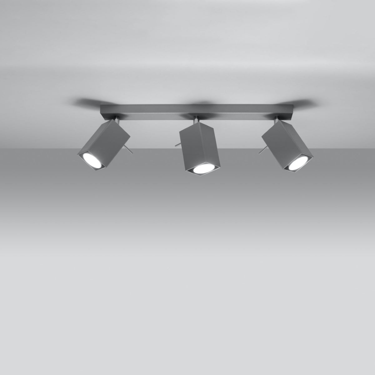 Plafon BRIOW 3 szary LED 3000K - 45x6x16cm Sollux
