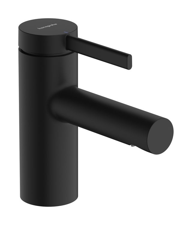 hansgrohe Zesis S Robinet à levier 70 pour eau froide ou eau pré-mélangée, sans garniture de vidage, 74713670, Farbe: noir mat
