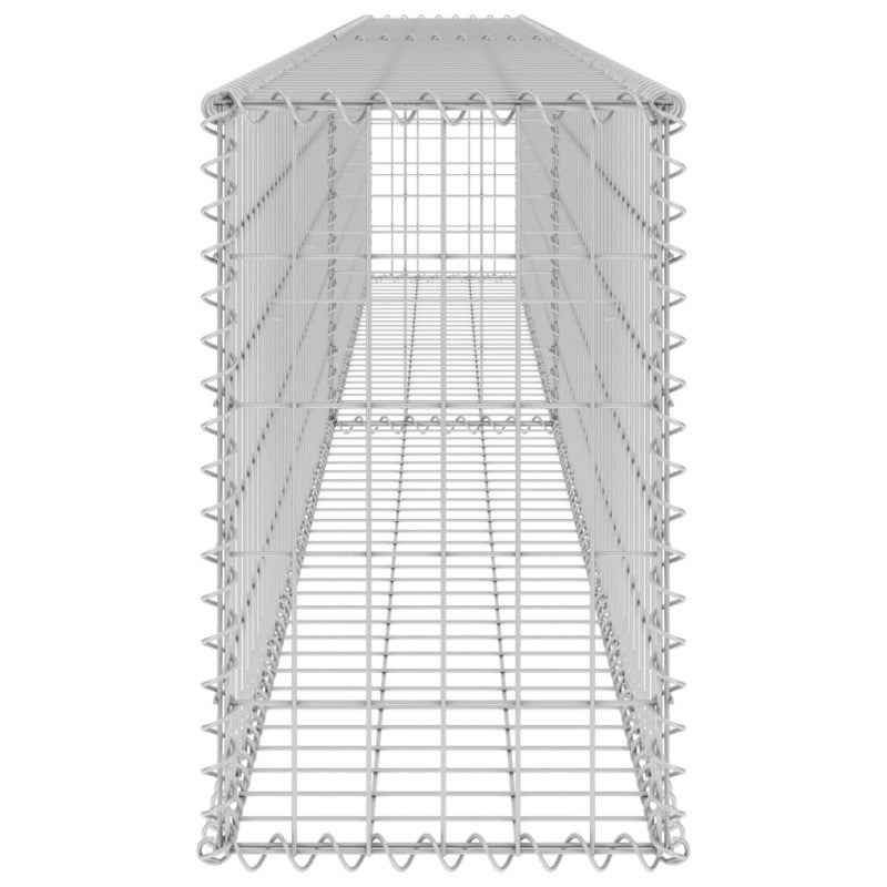 Gabbione con Copertura in Acciaio Zincato 300x30x50 cm vidaXL - 4