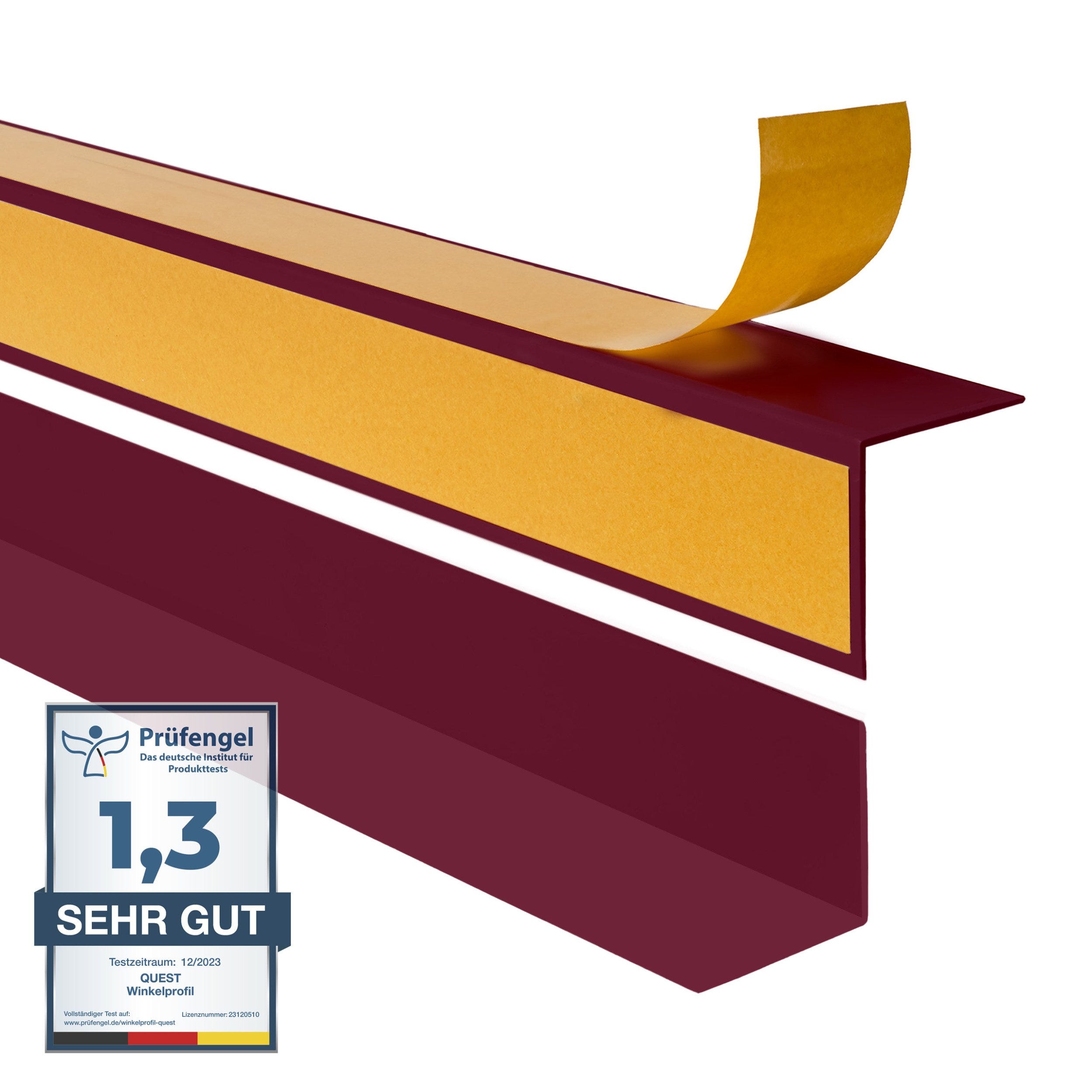 Profilo Angolare In PVC Autoadesivo | Protezione Spigoli 15x15mm | Lunghezza 200cm | Colore Nero - Foto 2