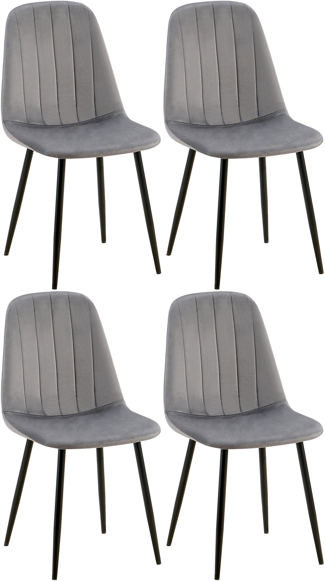 TECTAKE Ensemble de 2 chaises de salle à manger Siège rembourré Forme ergonomique | Leroy Merlin