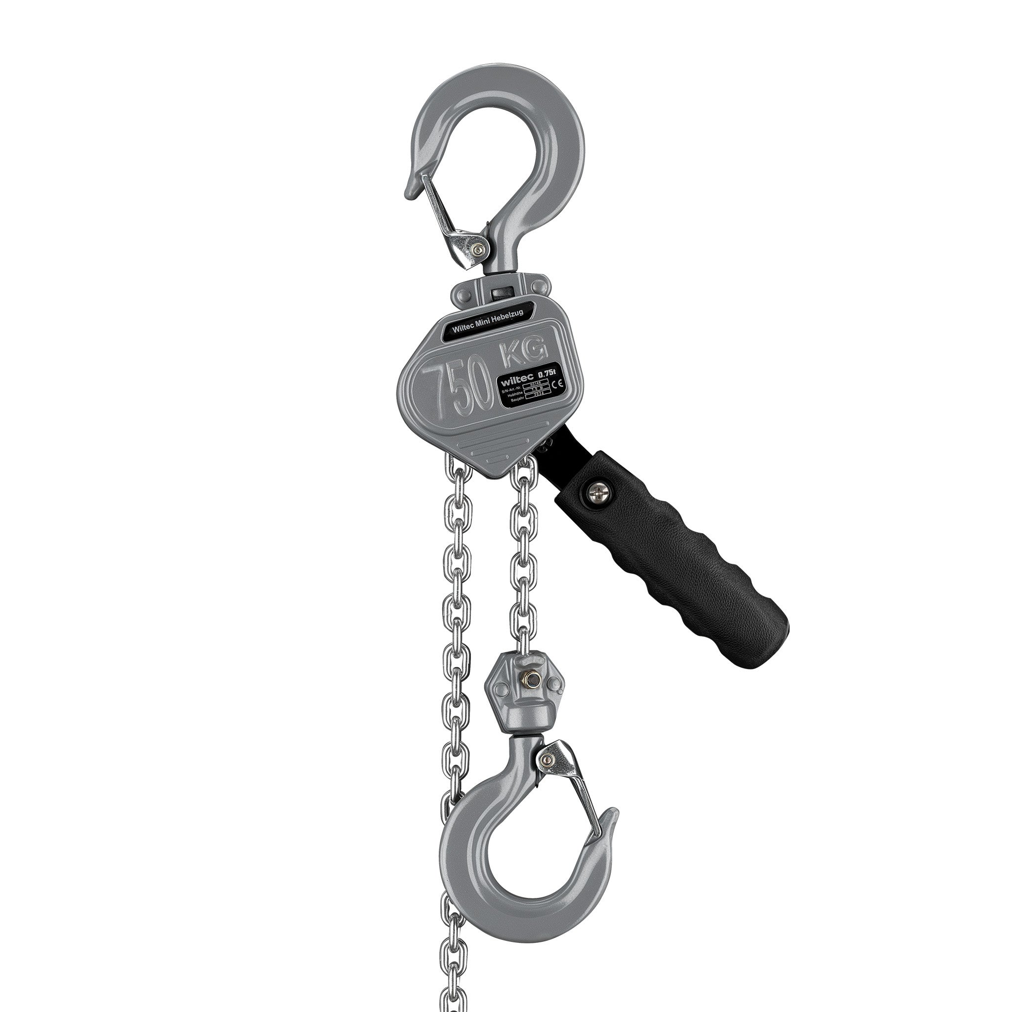 Palan à Levier Wiltec 0,75 Tonne - Capacité 750 Kg, Hauteur 1,5 M, Robuste Avec Rotation 360°