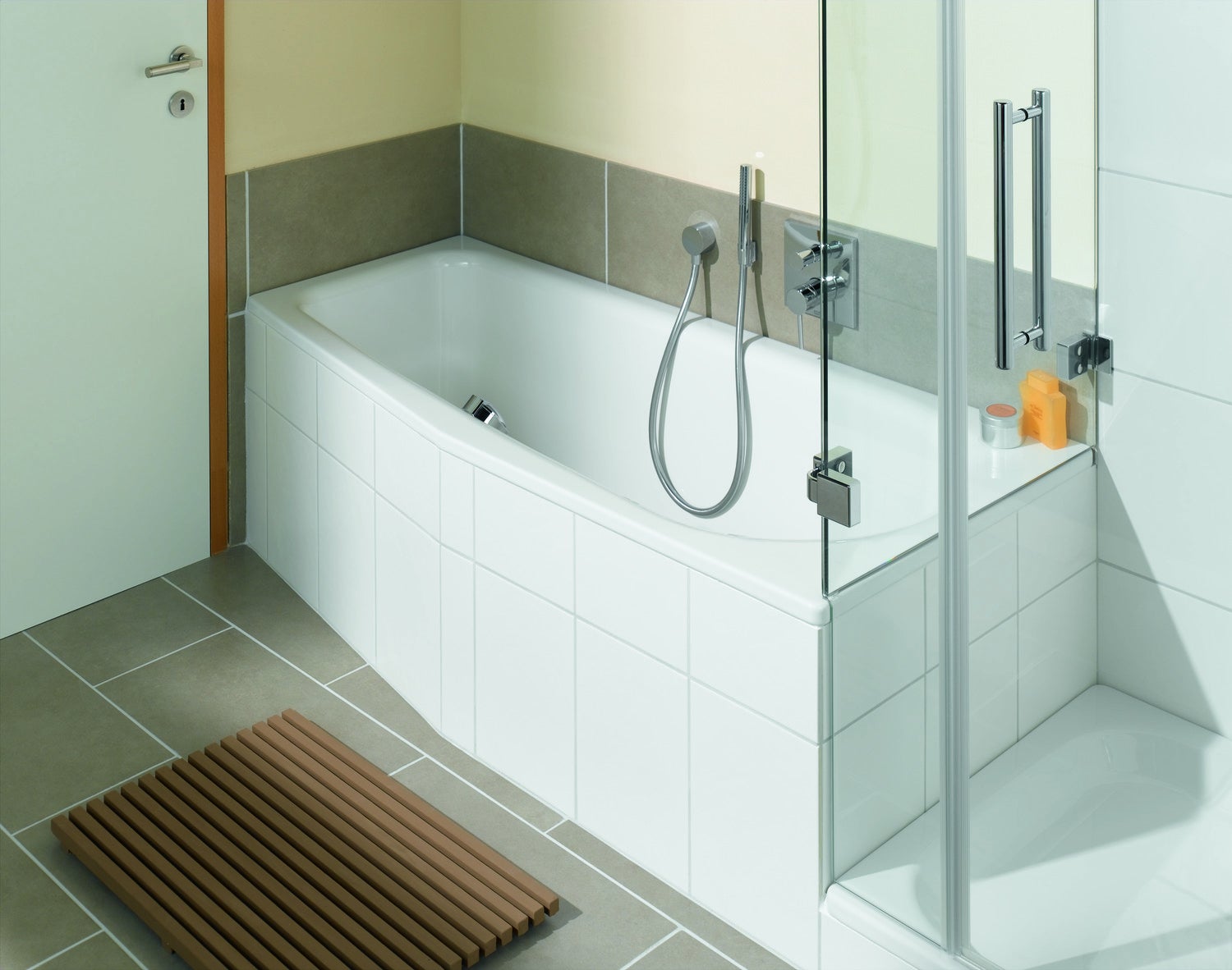 BetteLuna Baignoire à encombrement réduit, côté pieds à gauche, 1700x750x450mm, 2750-000Plus, Farbe: blanc brillant - 3