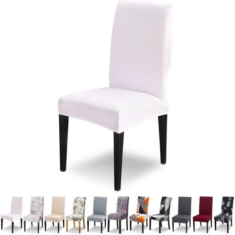Zestaw 4 elastycznych pokrowców na krzesła do jadalni Uniwersalne, zmywalne, nowoczesne pokrowce na krzesła do jadalni R