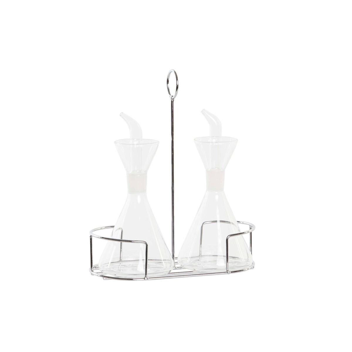 FMprofessional Salière 22502-280 ml - Verre/acier inoxydable - Transparent - Argenté