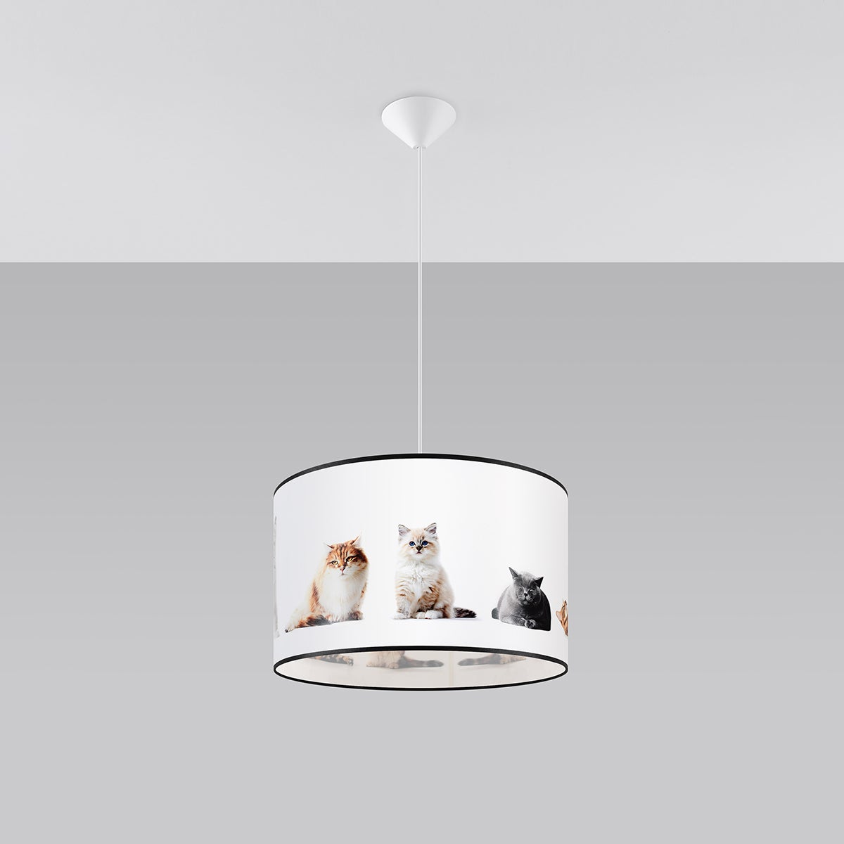 Lampa wisząca CHAT 40 LED 4000K - 40x40x95cm Sollux