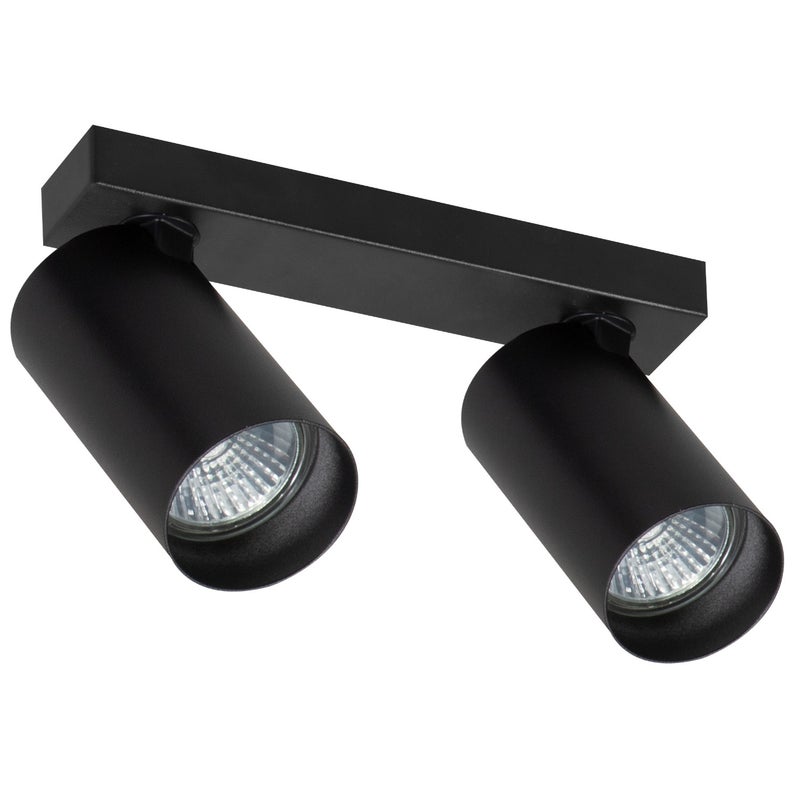 Reflektor sufitowy spot natynkowy Alasa listwa czarny 2xGU10x10W wym: 10 x 20 x 5,5 cm metal Alfa