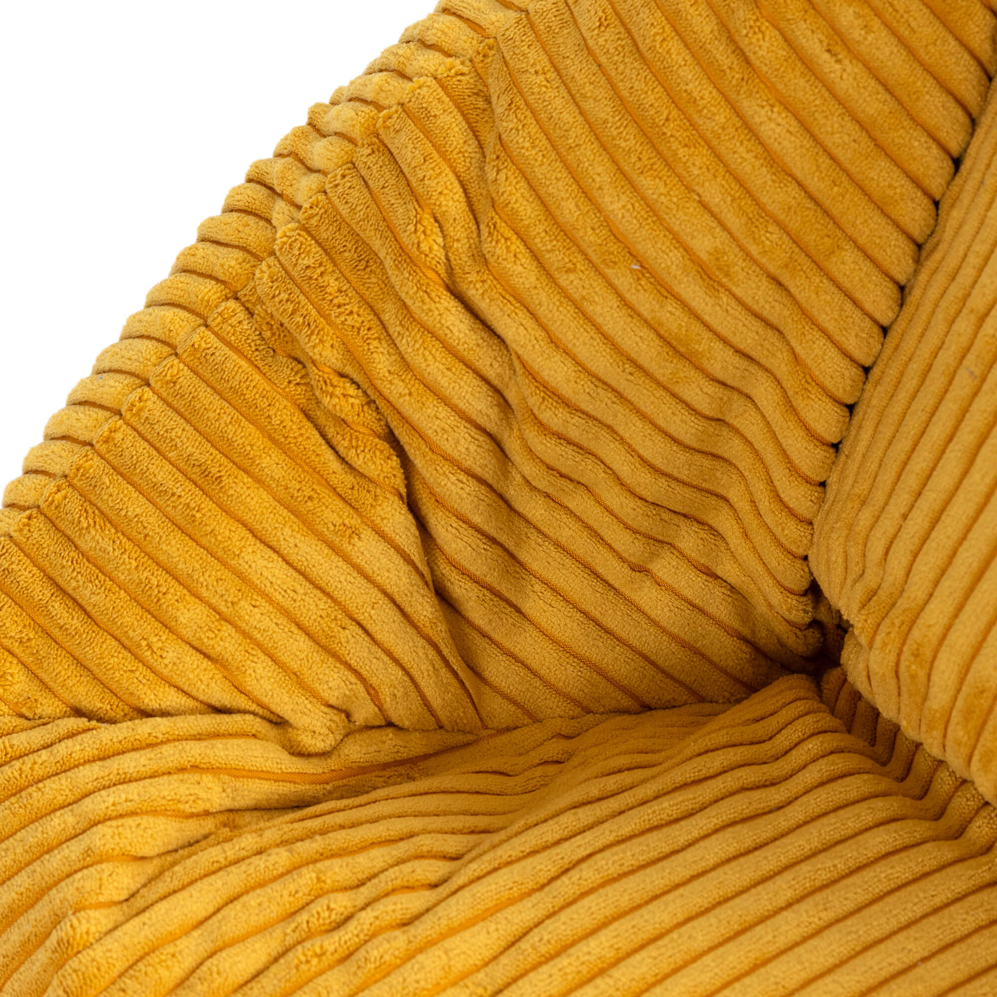 Lot de 2 poufs fauteuils enfant Icon velours côtelé jaune ocre, chambre, salon, 55x55xcm Oeko-Tex® - 6