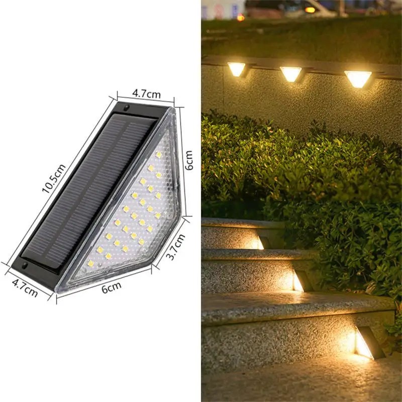 Luci Solari Per Esterni, 6 Pezzi Con LED Ad Alta Luminosità, Impermeabili IP65 Per Recinzioni, Scale, Patio E Terrazza, 6000K - copertina
