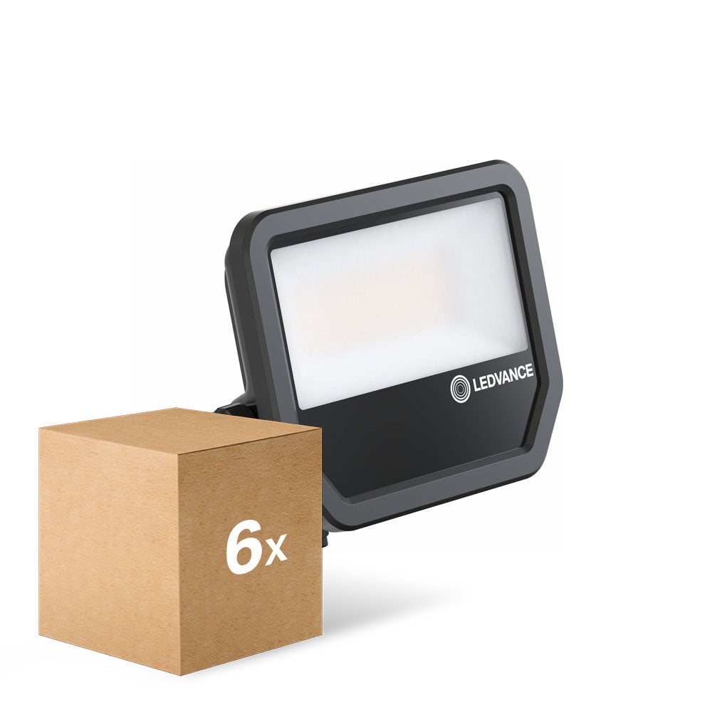 Lot 6x Ledvance Projecteur LED Aluminium Noir 41W 5500lm 100D - 830 ...