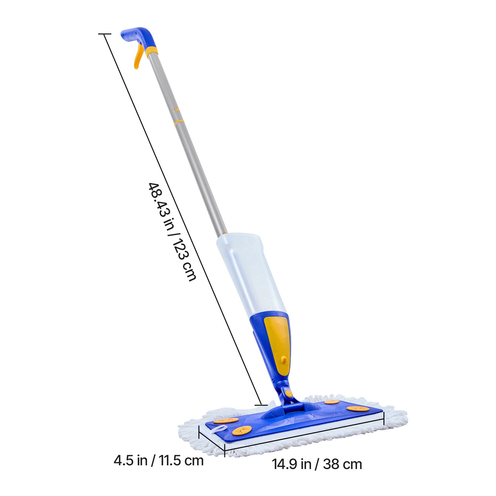 Balai Serpillere Vaporisateur avec Reservoir deEau Rechargeable 800 mL SucceBuy, Tampons Lavables en Microfibre et Coton Torsade - 9