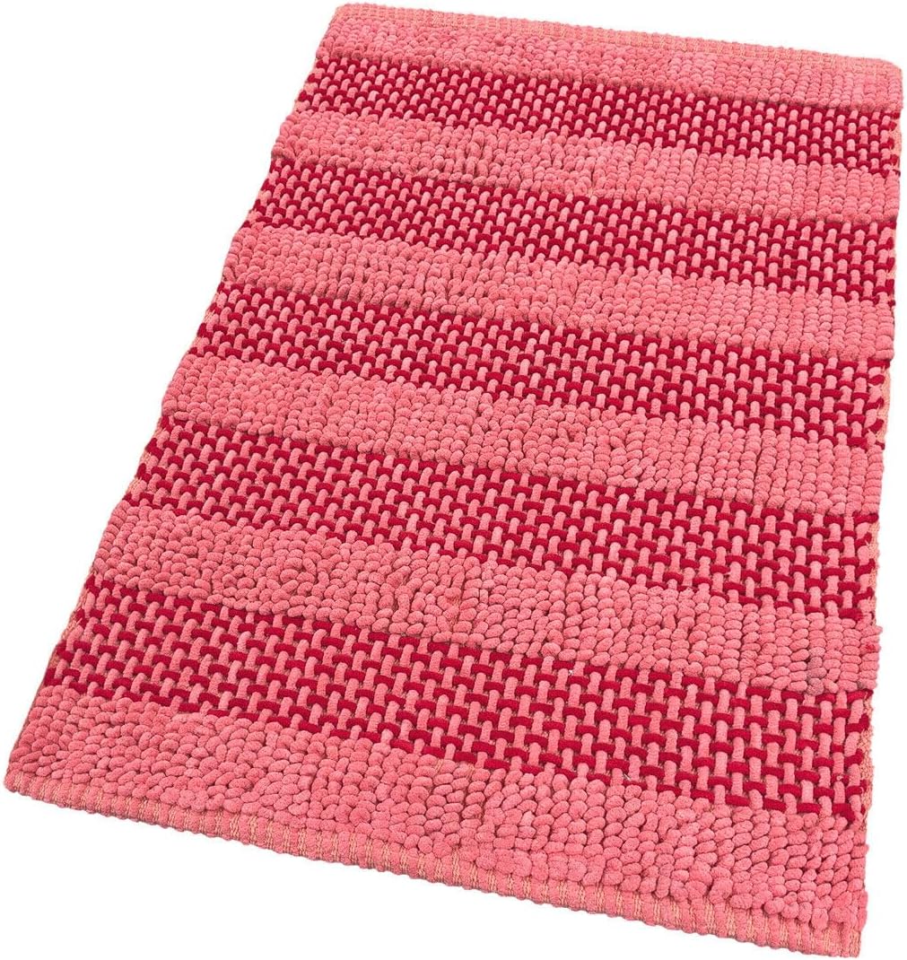 Dywan Do Sypialni Dywanik Przyłóżkowy 60x120 Cm Łazienka Tkana Bawełna Trójwymiarowy Miękki Chłonny Różówe
