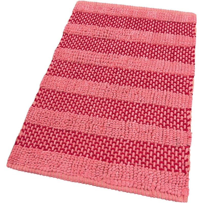 Dywan Do Sypialni Dywanik Przyłóżkowy 60x120 Cm Łazienka Tkana Bawełna Trójwymiarowy Miękki Chłonny Różówe