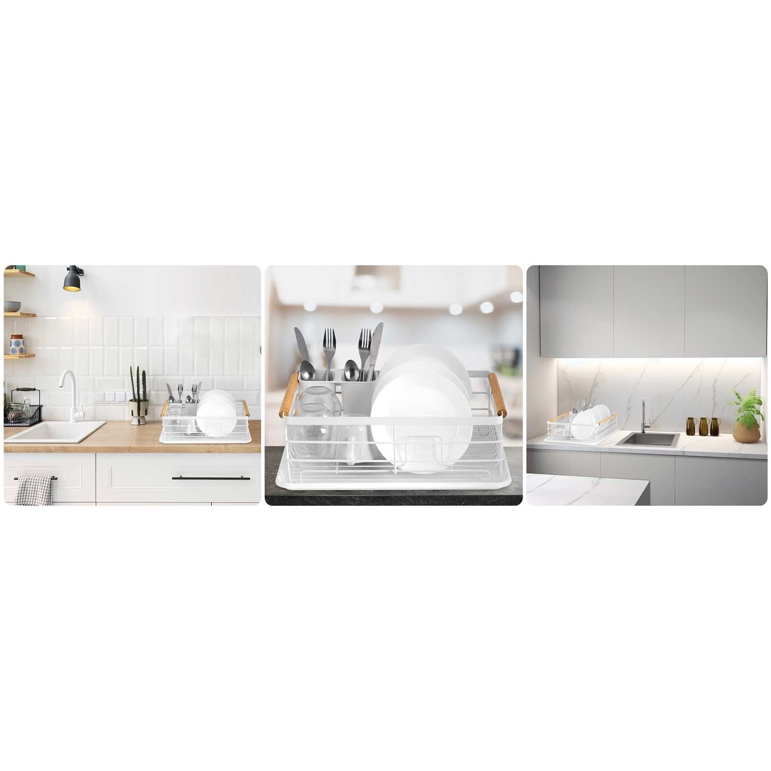 Duża suszarka do naczyń ociekacz stojąca tacka Massido - 8