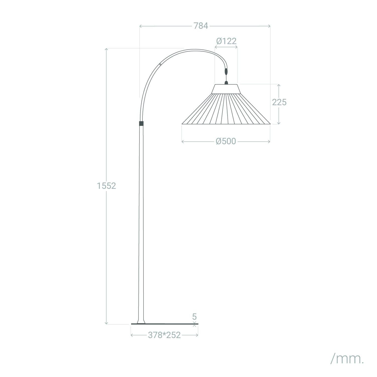 Lampadaire Extérieur Métal et Corde | E27 Ampoule Compatible | Design Unique IP44 | Usage Intérieur Extérieur | Hauteur 1552mm, - 5