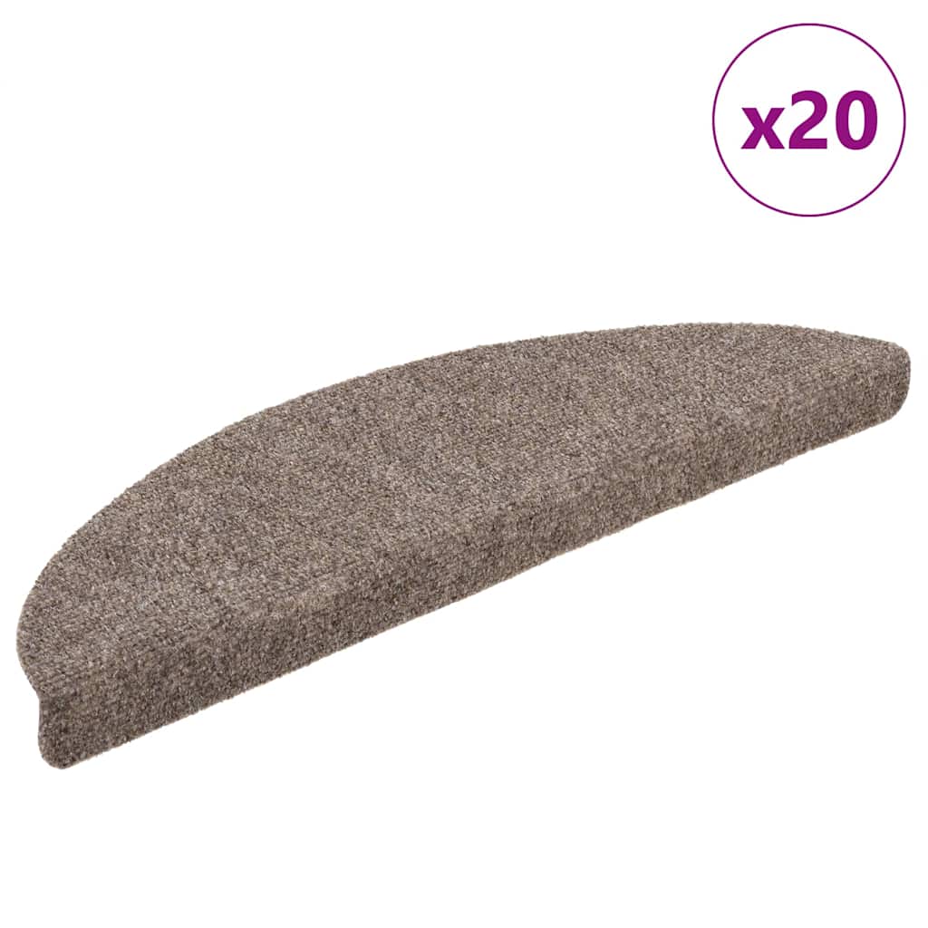 Tapis d'escalier auto-adhésifs 20 pcs | Paillasson d'escalier | Tapis de marche beige 56x17x3 cm CFW540484 - 2