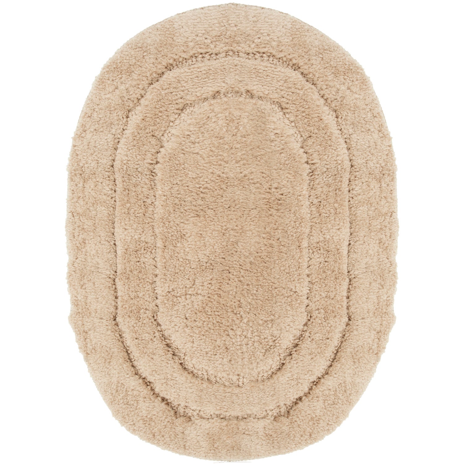 Dywanik łazienkowy Soft 40x60 cm antypoślizgowy owalny beżowy