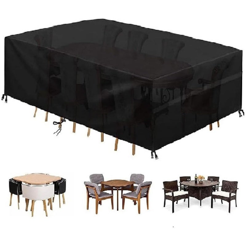 Husă pentru mobilier de grădină 140×140×90cm, husă pentru mobilier de exterior Oxford 420D, impermeabilă, rezistentă la UV și rupere