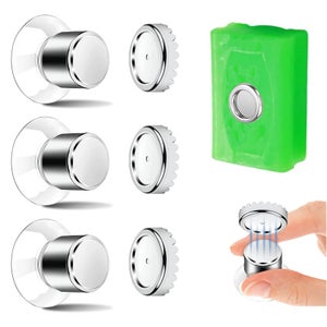 Lot De 3 Porte-Savons Magnétiques Avec Ventouse - Sans Perçage, Pour Cuisine Et Salle De Bain