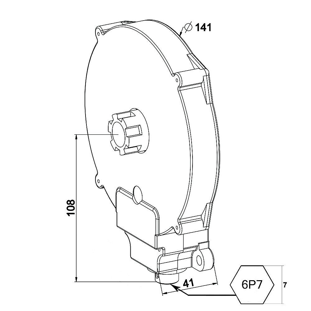 Treuil volet traditionnel pour sortie 6P7 - 2