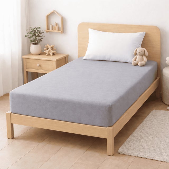 Drap-housse Enfant Gris Lit de 105cm Donegal Collections