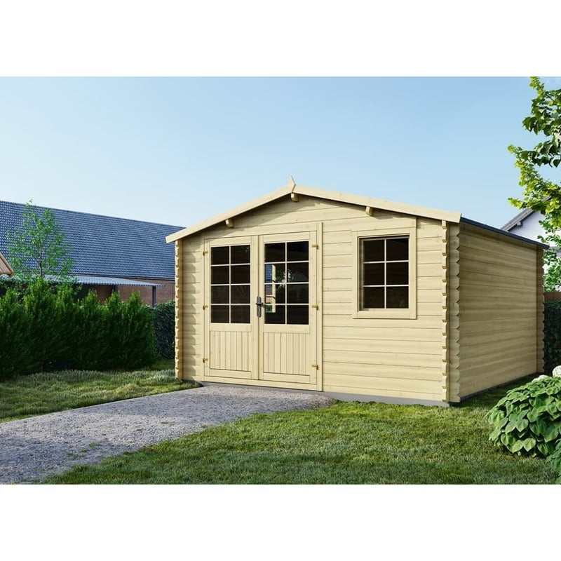 Domek ogrodowy ALTANKA 15,21 m2 - 3,90x3,90 m - 40 mm, drewniany, DOM658, 1 szt.