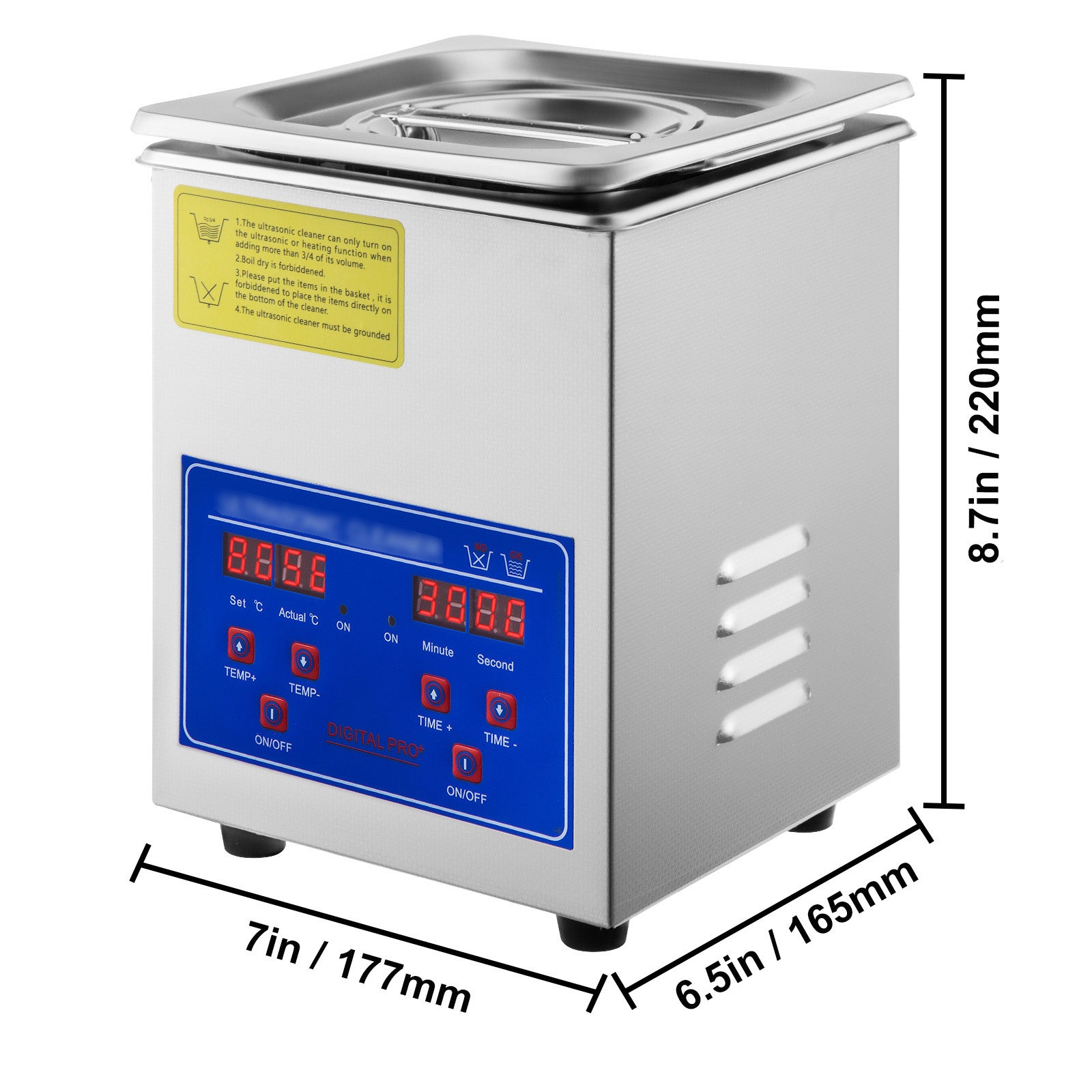 Nettoyeur à Ultrasons SucceBuy 2L en Acier Inoxydable avec Minuterie Numérique et Chauffage, Nettoyage de Bijoux, Usage Commercial, Domestique - 2