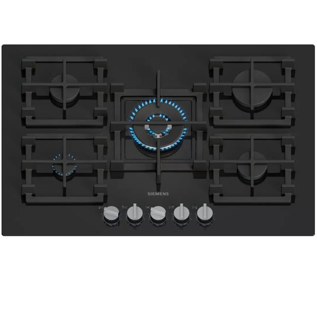 Table de cuisson gaz 75cm 5 feux 11700w noir - Siemens ER7A6RH40
