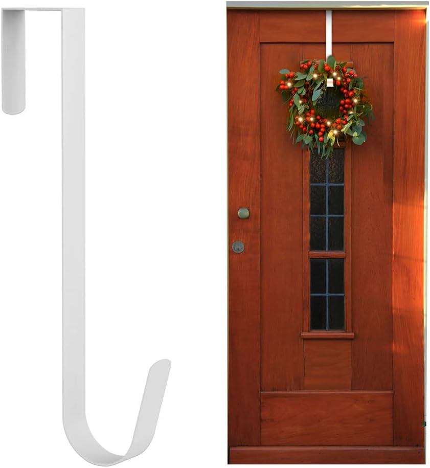 Confezione Da 2 Ganci Per Porta Trasparenti Per Ghirlande, 30,5 Cm, In Plastica Resistente, Per Porte Fino A 4,6 Cm, Ideali Per Decorazioni Natalizie - 2