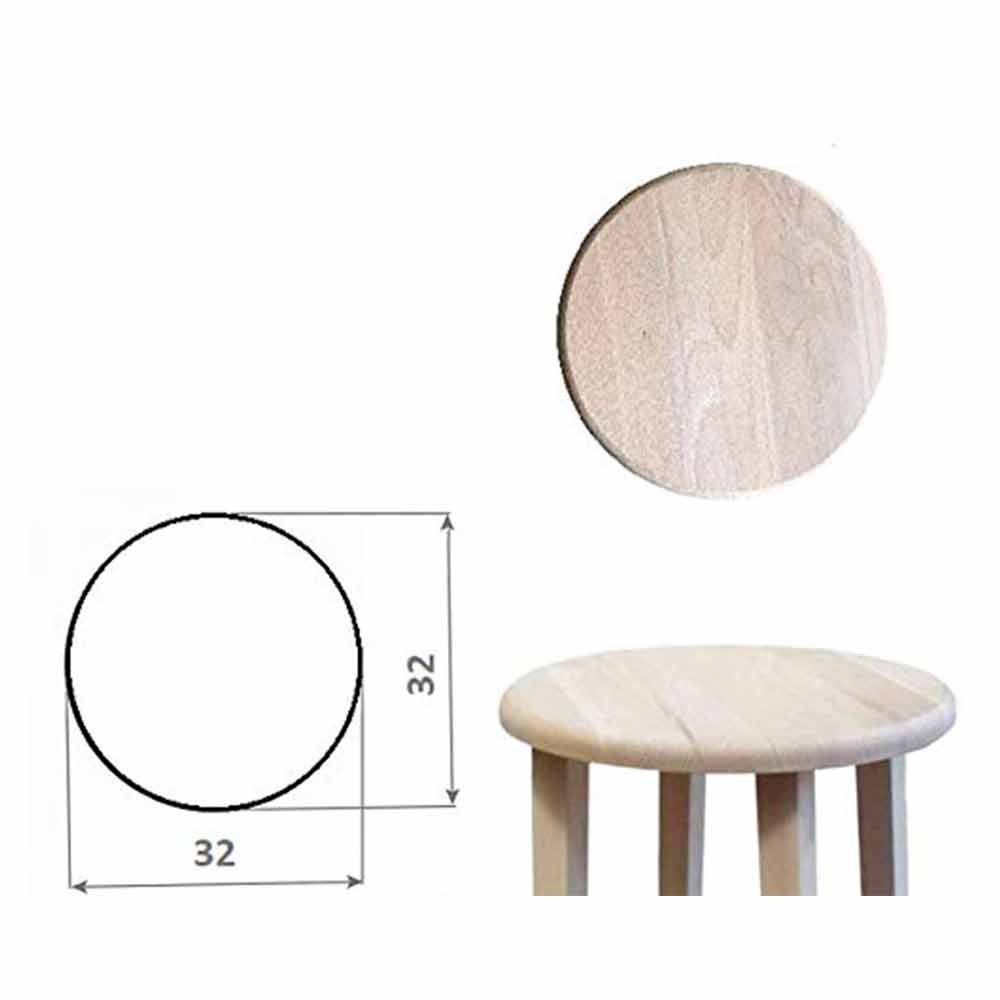 Housoutil Sgabello Rotondo In Legno 12 Pollici (30 Cm) - Seduta Di Ricambio Per Sgabello Da Bar, Tavolo O Negozio