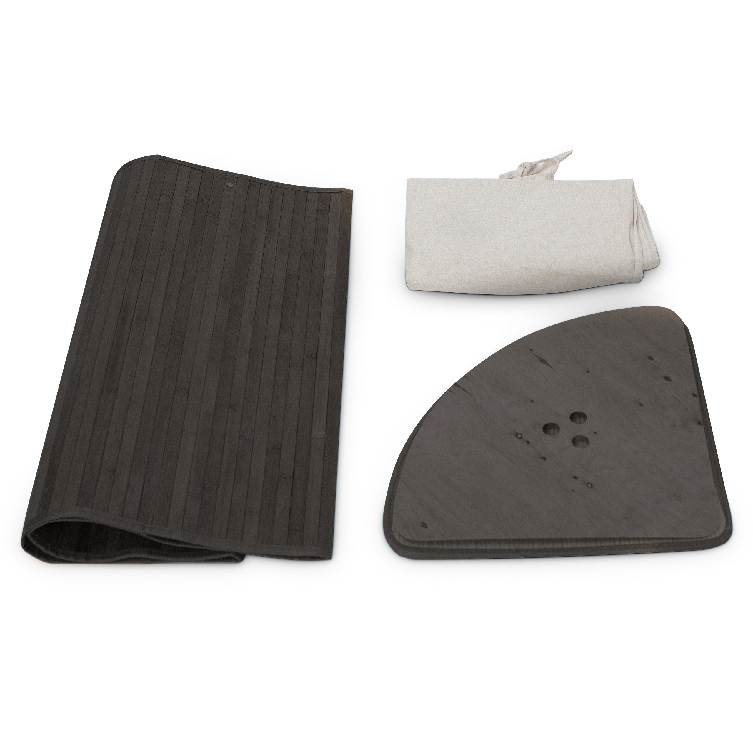 Panier à linge bambou, corbeille linge pliante, 60 L, sac intérieur coton, 65 x 49,5 x 37 cm, noir, Relaxdays - 8